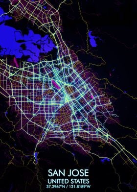 San Jose Cyberpunk Map