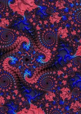 Blue and Pink Spirals