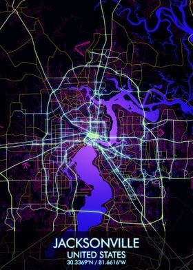 Jacksonville Cyberpunk Map