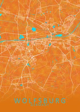 Wolfsburg Germany City Map