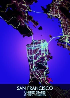 San Francisco City Map US