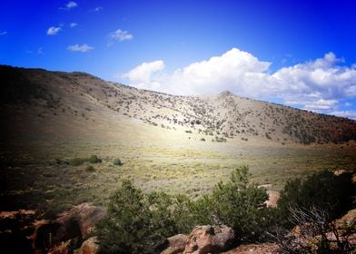 Rock Bush Tree Hill Cloud 