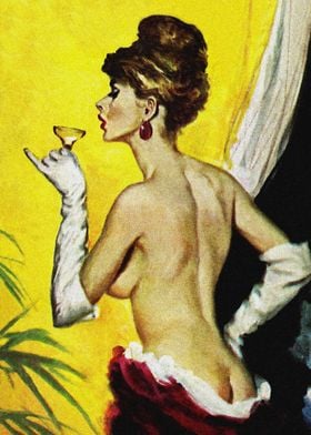 Lady with wine pulp cover