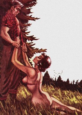 Lumberjack and girl pulp 