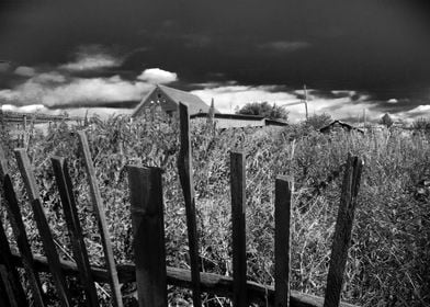 Wood fence