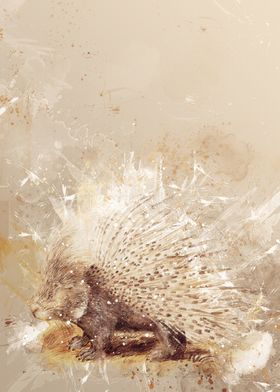 Watercolor Porcupine