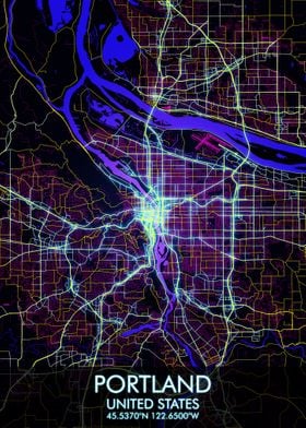 Portland Cyberpunk Map