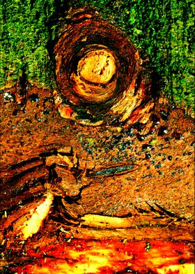 Wood trippy abstract macro