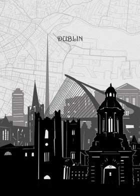 dublin cityscape map