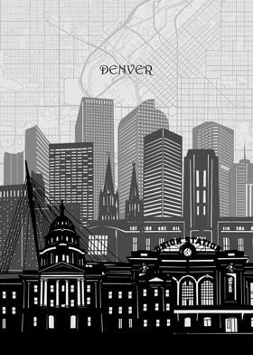 denver cityscape map