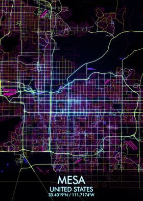 Mesa City Cyberpunk Map