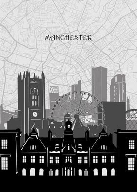 manchester cityscape map