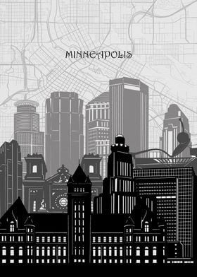 minneapolis cityscape map