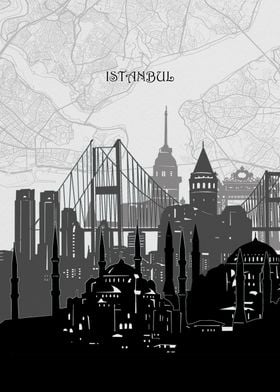 istanbul cityscape map