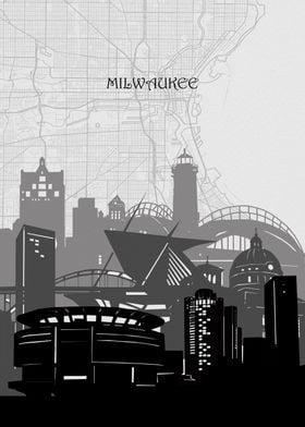 milwaukee cityscape map