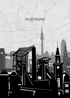 dortmund cityscape map