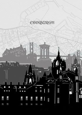 edinburgh cityscape map