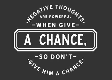 Negative thoughts 