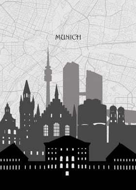 munich cityscape map