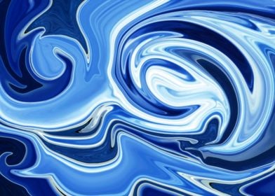 Acrylic Pouring Art Blue