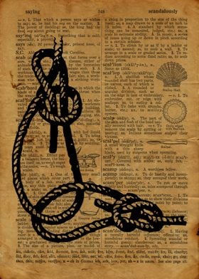 Rope knots engraving