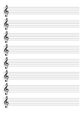 Treble Clef Staves