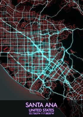 SANTA ANA City Map