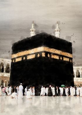 Digital Painting of Kaaba