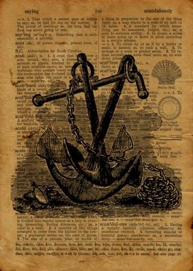 Twin anchors engraving