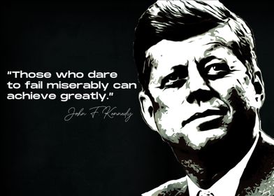 John F Kennedy JFK Quote   Poster Print 