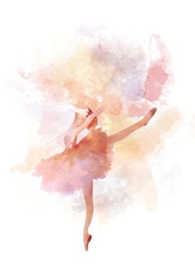 Pink and Yellow Ballerina