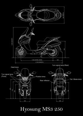 Hyosung MS3 250 motorcycle