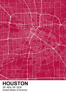 houston color city map 