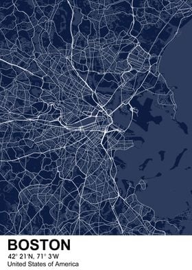 boston color city map