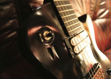 Black Guitar Close Up