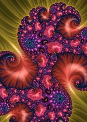 Colorful Fractal Spirals