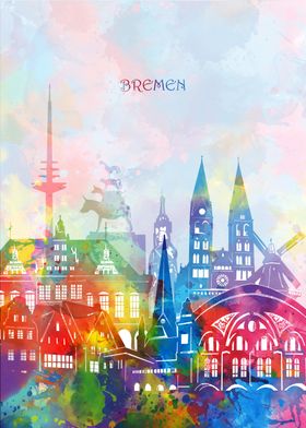 bremen cityscape color