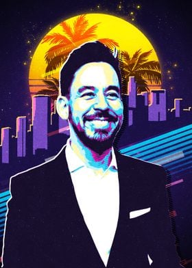 Mike Shinoda retro 80s