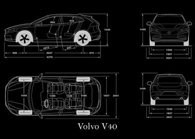 Volvo V40 2018 Blueprint