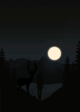 Mountain Landscape Night 