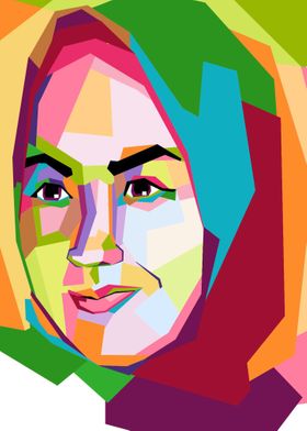 beauty hijjab in pop art