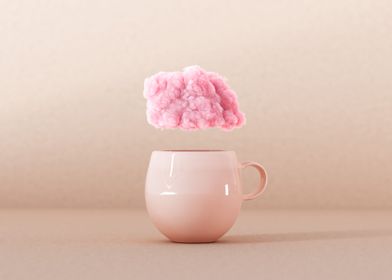 Cup with pink cloud