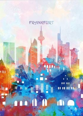 frankfurt cityscape color