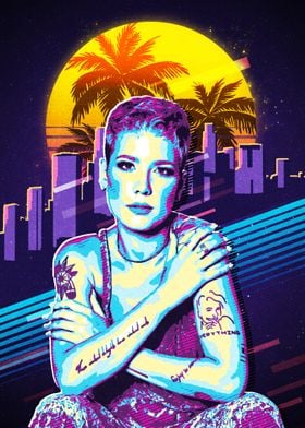 Halsey musician retro 