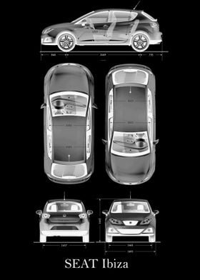 SEAT Ibiza 2009 blueprint