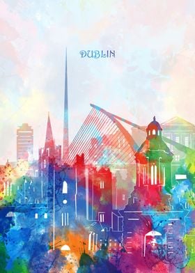 dublin cityscape color