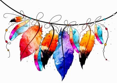 The colorful leaves art