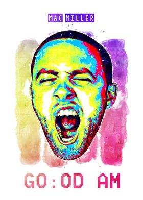 Metal Poster Displate Mac Miller with magnet mounting system for