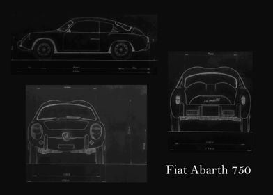 Fiat Abarth 750 blueprint