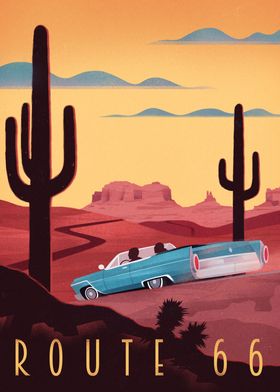 Route66 Travel Poster